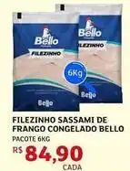 Assaí Atacadista Bello - filezinho sassami de frango congelado oferta