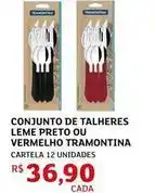 Assaí Atacadista Tramontina - conjunto de talheres leme preto ou vermelho oferta