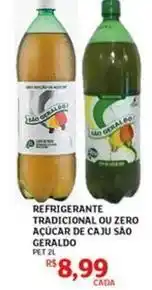 Assaí Atacadista Tradicional - refrigerante tradicional ou zero açúcar de caju oferta