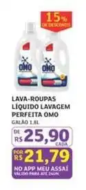 Assaí Atacadista Omo - lava-roupas líquido lavagem perfeita oferta