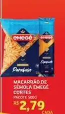 Assaí Atacadista Emegê - macarrão de semola cortes oferta