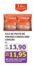 Assaí Atacadista Canção - filé de peito de frango congelado oferta