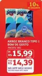 Assaí Atacadista Bom gosto - arroz branco tipo 1 oferta