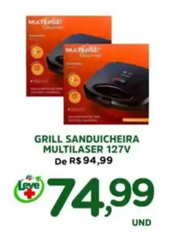 Araújo Supermercados grill sanduicheira multilaser 127v oferta