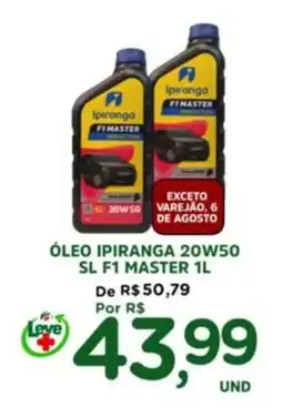 Araújo Supermercados Óleo ipiranga 20w50 sl f1 master oferta