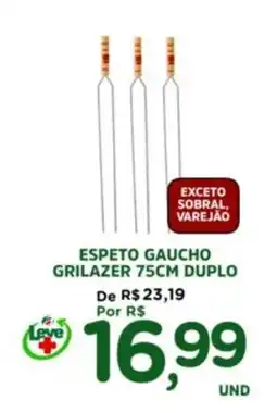 Araújo Supermercados Espeto gaucho grilazer 75cm duplo oferta