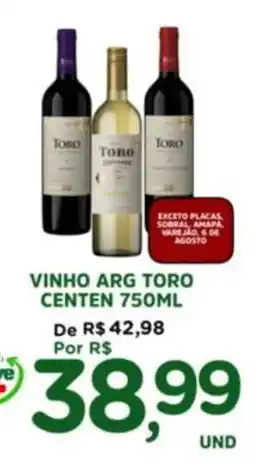 Araújo Supermercados vinho arg toro centen oferta