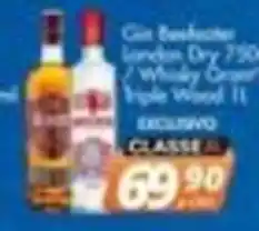 Delta Supermercados Gin Beefeater london dry 750ml / Whisky Grant triple wood 1l oferta