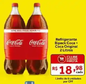 Hirota Food Supermercado Refrigerante Bipack Coca + Coca Original oferta