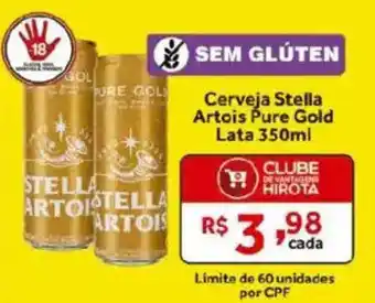 Hirota Food Supermercado Cerveja Stella Artois Pure Gold oferta