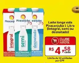 Hirota Food Supermercado Leite longa vida Piracanjuba oferta
