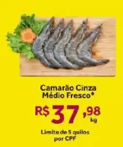 Hirota Food Supermercado Camarão Cinza Médio Fresco oferta