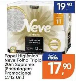Imec Supermercados Papel Higiênico Neve Folha Tripla 20m Supreme oferta