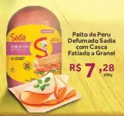 Hirota Food Supermercado Peito de Peru Defumado Sadia com Casca Fatiado a Granel oferta
