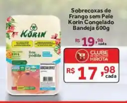 Hirota Food Supermercado Sobrecoxas de Frango sem Pele Korin Congelado oferta