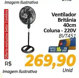 Hiper Moreira Ventilador britânia 40cm oferta