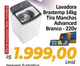 Hiper Moreira Lavadora Brastemp 14kg Tira Manchas Advanced Branco oferta
