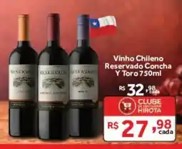 Hirota Food Supermercado Vinho chileno reservado concha y toro oferta