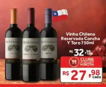 Hirota Food Supermercado Vinho chileno reservado concha y toro oferta
