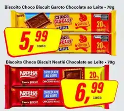 Rede Supermarket Biscoito Choco Biscuit Garoto Chocolate ao Leite oferta