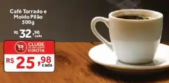 Hirota Food Supermercado Café Torrado e Moído Pilão oferta
