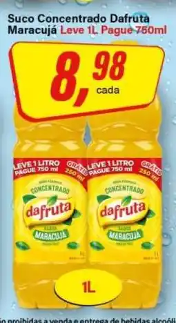 Rede Supermarket Suco Concentrado Dafruta Maracujá oferta