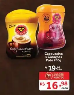 Hirota Food Supermercado Cappuccino 3 Corações oferta