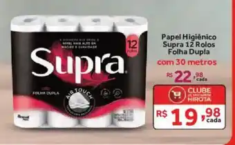 Hirota Food Supermercado Papel Higiênico Supra 12 Rolos Folha Dupla oferta
