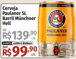 Supermercado Dalben Cerveja Paulaner 5L Barril Münchner Hell oferta