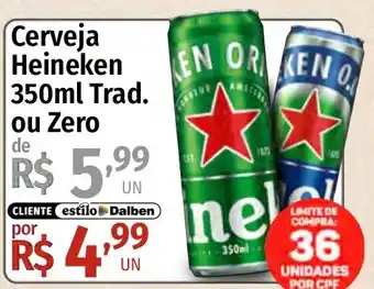 Supermercado Dalben Cerveja Heineken 350ml Trad. ou Zero oferta