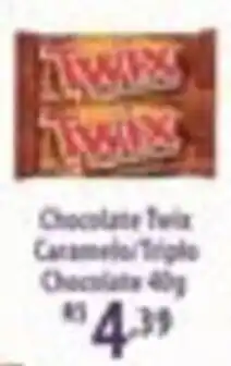 Rede DAS Chocolate twix caramelo/triple chocolate oferta