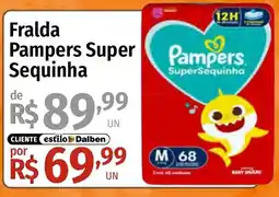 Supermercado Dalben Fralda Pampers Super Sequinha oferta