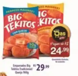 Rede DAS Empanados big tekitos tradicional/queijo oferta