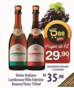 Rede DAS Vinho Italiano Lambrusco Villa Fabrizia Branco/Tinto oferta