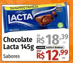 Supermercado Dalben Chocolate Lacta oferta