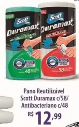 Rede DAS Pano Reutilizável Scott Duramax c/58/ Antibacteriano c/48 oferta