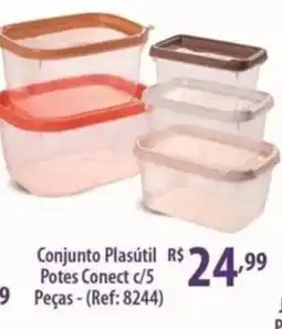 Rede DAS Conjunto Plasútil Potes Conect c/5 Peças oferta