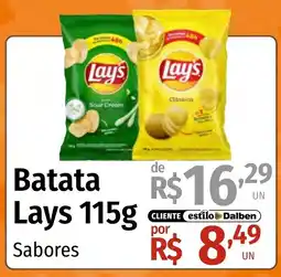 Supermercado Dalben Batata Lays Sabores oferta