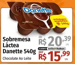 Supermercado Dalben Sobremesa Láctea Danette Chocolate Ao Leite oferta
