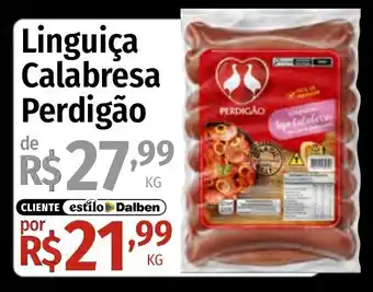Supermercado Dalben Linguiça Calabresa Perdigão oferta