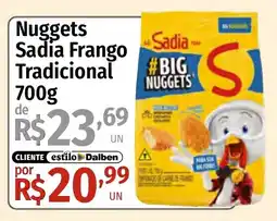 Supermercado Dalben Nuggets Sadia Frango Tradicional oferta