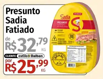 Supermercado Dalben Presunto Sadia Fatiado oferta