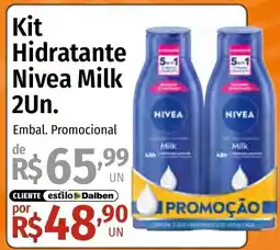 Supermercado Dalben Kit Hidratante Nivea Milk oferta