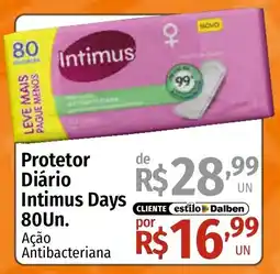 Supermercado Dalben Protetor Diário Intimus Days oferta