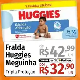 Supermercado Dalben Fralda Huggies Meguinha oferta