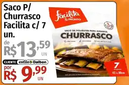 Supermercado Dalben Saco p/ churrasco oferta