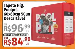 Supermercado Dalben Tapete hig. poolpet oferta