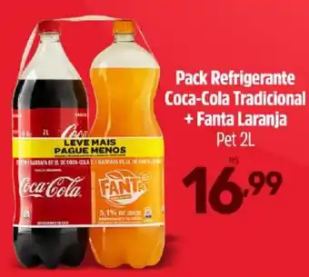 Pack Refrigerante Coca-Cola Tradicional + Fanta Laranja