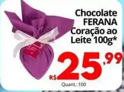 Althoff Supermercados Chocolate ferana coração ao leite oferta