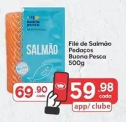 Supermercados Princesa Filé de Salmão Pedaços Buona Pesca oferta